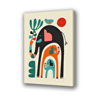 filler anne yavru renkli baskılı kanvas duvar tablosu