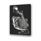 aşk metal efektli baskılı kanvas duvar tablosu