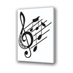 müzik notalar baskılı kanvas duvar tablosu