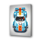 spor araba galerici garaj baskılı kanvas duvar tablosu