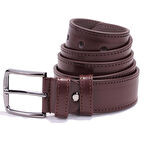 Dagoster DMK26-354 Kahve 4 cm Suni Deri Erkek Kemer