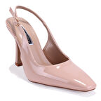 Dagoster DZA07-11363030 Vizon Rugan Klasik Topuklu Kadın Ayakkabı