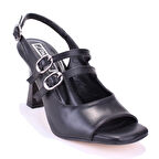 Dagoster DZA07-928405 Siyah Klasik Topuklu Kadın Ayakkabı