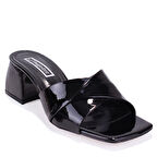 Dagoster DZA07-9321060 Siyah Klasik Topuklu Kadın Terlik