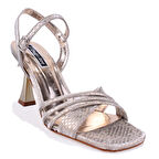 Dagoster DZA07-337087 Altın İnce Topuklu Abiye Kadın Ayakkabı