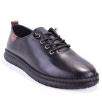 Dagoster DZA07-1236035 Siyah Ortopedik Günlük Deri Kadın Ayakkabı