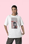 Gazete Temalı Taylor Swift Baskılı Unisex Oversize Şarkıcı Tişört
