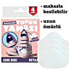 Ayakkabı Topuk Yaması Ayakkabı Tamir Yaması Sunni deri Kendinden Yapışkanlı-BEYAZ