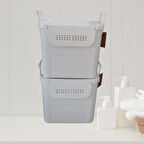 Geseus Motek  Mybox 2x30 Litre Kulplu Çok Amaçlı Organizer Saklama Kutusu-MT-35