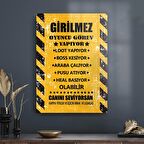 Decovetro Cam Tablo Gamer Eskitilmiş Uyarı Yazılı