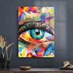 Decovetro Cam Tablo Modern Colourful Eyes