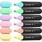 Schneider Pastel Fosforlu Kalem 6'lı Set