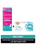 O.B. Süper Tampon 16 Adet + Carefree Cotton Feel Normal Parfümlü Günlük Ped 20 Adet