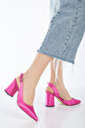 Tonia Fuşya Saten Topuklu Kadın Ayakkabı