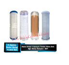 Daire Bina Sayaç Girişi Su Arıtma ve Yumuşatma 4 Aşama Yedek Filtre Seti