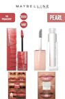 Maybelline Dudak Dolgunlaştırıcı Parlatıcı Kalıcı Işıltılı Dudaklar Nemlendirici Lip Gloss Seti 15 Peachy-001 Pearl