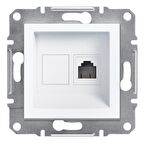 Schneider Asfora Beyaz RJ11  - 4 Kontaklı Telefon Prizi Çerçevesiz - EPH4170121