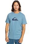 Quiksilver Mavi Erkek O Yaka  Standart Fit Baskılı T-Shirt EQYZT07658_COMP LOGO SS