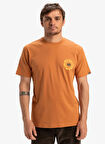 EQYZT08036 EVO ROADS END SS Kahve Bisiklet Yaka Oversized Baskılı Erkek T-Shirt