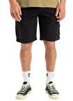 EQYWS03881 CRUCIAL BATTLE CARGO Siyah Standart Fit Erkek Şort