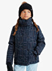 Roxy Jetty Gırl Jk Kız Çocuk Anthracite - Stripe_1 Snowboard Ceketi Ergtj03199-6455