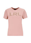 Lauren Ralph Lauren Bisiklet Yaka Pembe Kadın T-Shirt KATLIN-SHORT SLEEVE-t-shirt