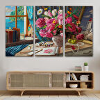 Deniz Manzaralı Yağlıboya Görünüm Dekoratif Kanvas Tablo-3621