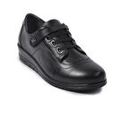 Voyager 7666 Siyah Kadın Hakiki Deri Günlük Ayakkabı