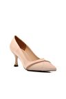 Ayakmod 312039 Bej Saten Kadın Stiletto
