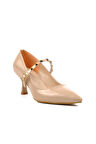 Ayakmod 458297 Nude Rugan Kadın Topuklu Ayakkabı