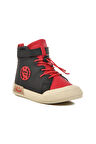 Walkway Siyah-Kırmızı Unisex Bilek Boy Çocuk Sneaker Walkway 17-P