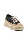Siyah Triko Kadın Günlük Ayakkabı Voyager B237 Z 