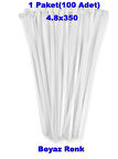 PEMSAN Klips Kablo Bağı 4.8x350 BEYAZ (100lü Paket) Kablo Cırdı