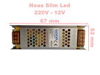 NOAS Süper Slim 12v 16.5A Şerit Led Trafosu 60w IP20 (12 Volt 16.5 Amper 15mt ye Kadar Kullanım İçin Uygundur)
