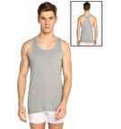 Tutku 0118 (M-2 BEDEN) (3 AD) Ribana Sporcu Rambo Spor Erkek Pamuklu Atlet GRİ