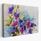 Modern Sanat Soyut Çiçekler Dekoratif Kanvas Duvar Tablo-3650