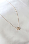 HEYF Gold Renk Minimal Kalp Figür Kadın Kolye