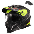 LS2 DRIFTER DEVOR MAT SİYAH-NEON SARI KASK