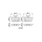 ARKA FREN BALATASI CARISMA 96-06 COLT 04-10 SPACESTAR 98-04 PERSONA WIRA 00-02 VOLVO S40 V40 96 - BRAXIS AA0093