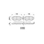 ON FREN BALATASI MAZDA 4X4 B 2500 RANGER 02-06 2.5TD - 3.0TD 06-12 - BRAXIS AB0178