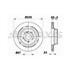 FREN DISKI ARKA C218 11-17 W211 06-08 W212 11-15 S212 09-13 - BRAXIS AD0011