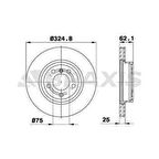 ON FREN DISKI BMW  X3 E83 325mm - BRAXIS AD0233