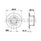 FREN DISKI ARKA SPRINTER 96- LT28 LT46 LT35 96- G-CLASS W461 09- W463 11- - BRAXIS AD0256