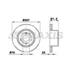 ON FREN DISKI LAND ROVER DISCOVERY II - BRAXIS AD0974