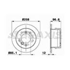 ARKA FREN AYNASI LT 28 35 46 2.5 - 2.8 - 96-03 SPRINTER 901 902 903 904 96-06 - BRAXIS AD0997