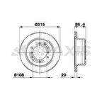ARKA FREN DISK AYNASI HYUNDAI TERRACAN 2.5TD 3.5I - BRAXIS AD1037