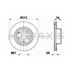 FREN DISKI ON S-CLASS W220 98-05 - BRAXIS AD1043