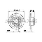 ARKA FREN DISK AYNASI HAVALI DAILY II 09 - 02- DAILY III 05 - 06- TASIMA KAPASITESI 3450 - 3950 KG - BRAXIS AD1054