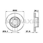 FREN DISKI BMW E34 E32 ON - BRAXIS AD1064