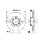 ON FREN DISK AYNASI RENAULT TRAFIC 1.7 2.0 2.1D 2.5D - BRAXIS AE0107
